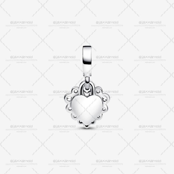 Pandora Sparkling Heart Double Dangle Charm - Picture 2 of 6